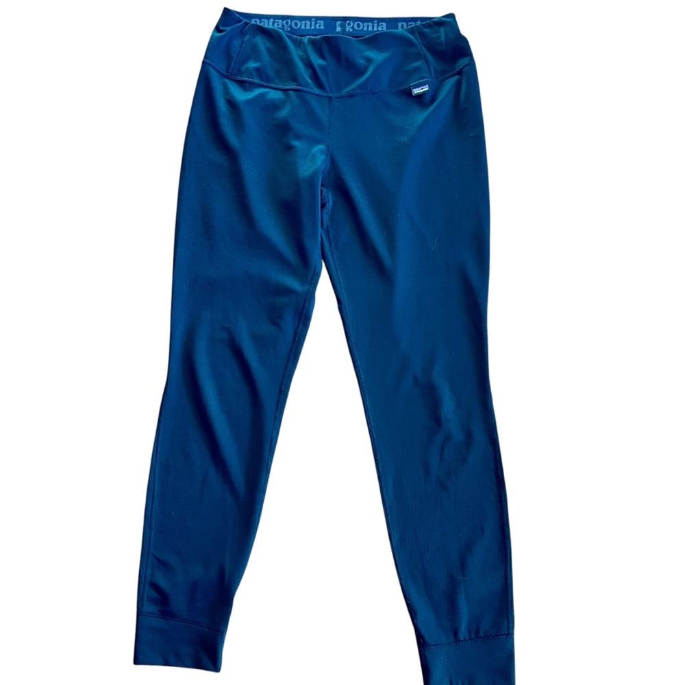PATAGONIA Capilene Midweight Base Layer‎ Pants Leggings Womens Sz M Black Hiking